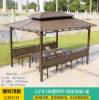 Picture of Four-Post Gazebo with Galvanised Steel Roof, Villa Garden Terrace Sun and Rain Shelter