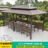 Picture of Four-Post Gazebo with Galvanised Steel Roof, Villa Garden Terrace Sun and Rain Shelter