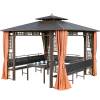 Picture of Aluminium Alloy Gazebo for Villa Garden, Sun Shade Pavilion, Chinese Style Terrace and Rooftop Canopy