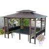 Picture of Aluminium Alloy Gazebo for Villa Garden, Sun Shade Pavilion, Chinese Style Terrace and Rooftop Canopy