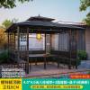 Picture of Aluminium Alloy Gazebo for Villa Garden, Sun Shade Pavilion, Chinese Style Terrace and Rooftop Canopy