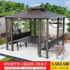 Picture of Aluminium Alloy Gazebo for Villa Garden, Sun Shade Pavilion, Chinese Style Terrace and Rooftop Canopy