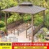Picture of Large Gazebo Canopy with Galvanised Steel Roof, Garden Terrace Sun and Rain Shelter