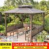 Picture of Large Gazebo Canopy with Galvanised Steel Roof, Garden Terrace Sun and Rain Shelter