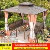 Picture of Large Gazebo Canopy with Galvanised Steel Roof, Garden Terrace Sun and Rain Shelter