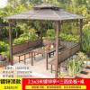 Picture of Large Gazebo Canopy with Galvanised Steel Roof, Garden Terrace Sun and Rain Shelter