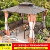 Picture of Large Gazebo Canopy with Galvanised Steel Roof, Garden Terrace Sun and Rain Shelter