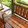 Picture of Outdoor Carbonised Timber Gazebo with Swing Daybed, Patio Garden Sun Shelter
