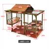 Picture of Outdoor Carbonised Timber Gazebo with Swing Daybed, Patio Garden Sun Shelter