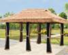 Picture of Outdoor Gazebo with Faux Thatched Straw Roof, Shade Shelter for Courtyard and Guesthouse