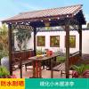 Picture of Outdoor Carbonised Timber Gazebo with Swing Daybed, Patio Garden Sun Shelter