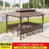 Picture of Large Gazebo Canopy with Galvanised Steel Roof, Garden Terrace Sun and Rain Shelter