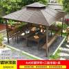 Picture of Large Gazebo Canopy with Galvanised Steel Roof, Garden Terrace Sun and Rain Shelter