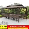 Picture of Large Gazebo Canopy with Galvanised Steel Roof, Garden Terrace Sun and Rain Shelter