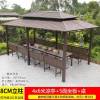 Picture of Large Gazebo Canopy with Galvanised Steel Roof, Garden Terrace Sun and Rain Shelter