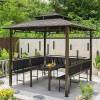 Picture of Outdoor Aluminium Gazebo, Chinese Style Shade and Rain Canopy for Garden and Terrace
