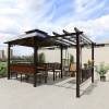 Picture of Outdoor Aluminium and Treated Timber Pergola with Grape Trellis for Garden and Terrace