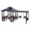 Picture of Outdoor Pergola Gazebo with Swing for Terrace, Courtyard, Villa Garden and Farm Stay