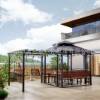 Picture of Outdoor Pergola Gazebo with Swing for Terrace, Courtyard, Villa Garden and Farm Stay
