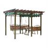 Picture of Outdoor Carbonised Timber Grape Pergola, Rot and Water Resistant, UV Protected, Garden Gazebo