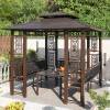 Picture of Outdoor Wrought Iron Aluminium Gazebo, Villa Garden Rooftop Terrace Sun Shelter