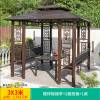 Picture of Outdoor Wrought Iron Aluminium Gazebo, Villa Garden Rooftop Terrace Sun Shelter