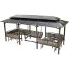 Picture of Wrought Iron Pergola Gazebo, Outdoor Villa Garden Terrace Rain and Sun Shelter