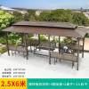 Picture of Wrought Iron Pergola Gazebo, Outdoor Villa Garden Terrace Rain and Sun Shelter