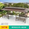 Picture of Wrought Iron Pergola Gazebo, Outdoor Villa Garden Terrace Rain and Sun Shelter