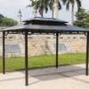 Picture of Waterproof Outdoor Gazebo with Swing, Table and Chairs for Garden and Patio
