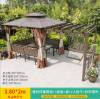 Picture of Galvanised Steel Pergola Gazebo with Solid Timber for Outdoor Villa Garden and Rooftop
