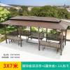 Picture of Wrought Iron Pergola Gazebo, Outdoor Villa Garden Terrace Rain and Sun Shelter
