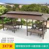 Picture of Wrought Iron Pergola Gazebo, Outdoor Villa Garden Terrace Rain and Sun Shelter