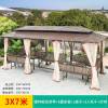 Picture of Wrought Iron Pergola Gazebo, Outdoor Villa Garden Terrace Rain and Sun Shelter