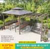 Picture of Galvanised Steel Pergola Gazebo with Solid Timber for Outdoor Villa Garden and Rooftop