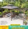 Picture of Galvanised Steel Pergola Gazebo with Solid Timber for Outdoor Villa Garden and Rooftop