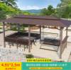 Picture of Galvanised Steel Pergola Gazebo with Solid Timber for Outdoor Villa Garden and Rooftop