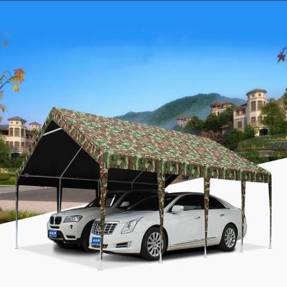 Picture of Portable Four-Leg Carport Canopy, Sun and Rain Protection, Home Parking Shelter
