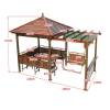Picture of Aluminium Pergola Gazebo with Swing, Table and Chairs, Treated Timber, Outdoor Garden
