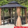 Picture of Outdoor Garden Gazebo Pergola, Treated Timber, Four-Post Pavilion, Galvanised Roof Shade