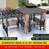 Picture of Outdoor Garden Gazebo Pergola, Treated Timber, Four-Post Pavilion, Galvanised Roof Shade