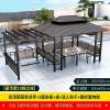 Picture of Outdoor Garden Gazebo Pergola, Treated Timber, Four-Post Pavilion, Galvanised Roof Shade