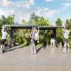 Picture of Retractable Portable Carport Shelter for Home, Sun and Rain Protection