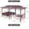 Picture of Extra Large Galvanised Steel Gazebo Pergola with Swing for Courtyard and Rooftop