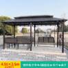 Picture of Extra Large Galvanised Steel Gazebo Pergola with Swing for Courtyard and Rooftop
