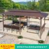 Picture of Extra Large Galvanised Steel Gazebo Pergola with Swing for Courtyard and Rooftop