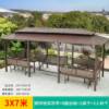 Picture of Extra Large Galvanised Steel Gazebo Pergola with Swing for Courtyard and Rooftop