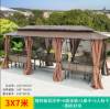 Picture of Extra Large Galvanised Steel Gazebo Pergola with Swing for Courtyard and Rooftop