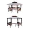 Picture of Outdoor Hexagonal or Octagonal Gazebo with Polycarbonate Roof, Rain and Sun Shelter