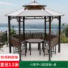 Picture of Outdoor Hexagonal or Octagonal Gazebo with Polycarbonate Roof, Rain and Sun Shelter